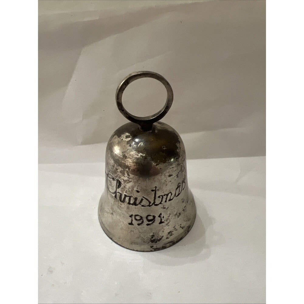 International Silver Company Silver Plated Bell Christmas 1991 Vintage
